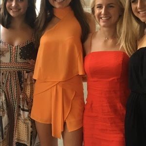 Orange Asymmetrical skort set size small